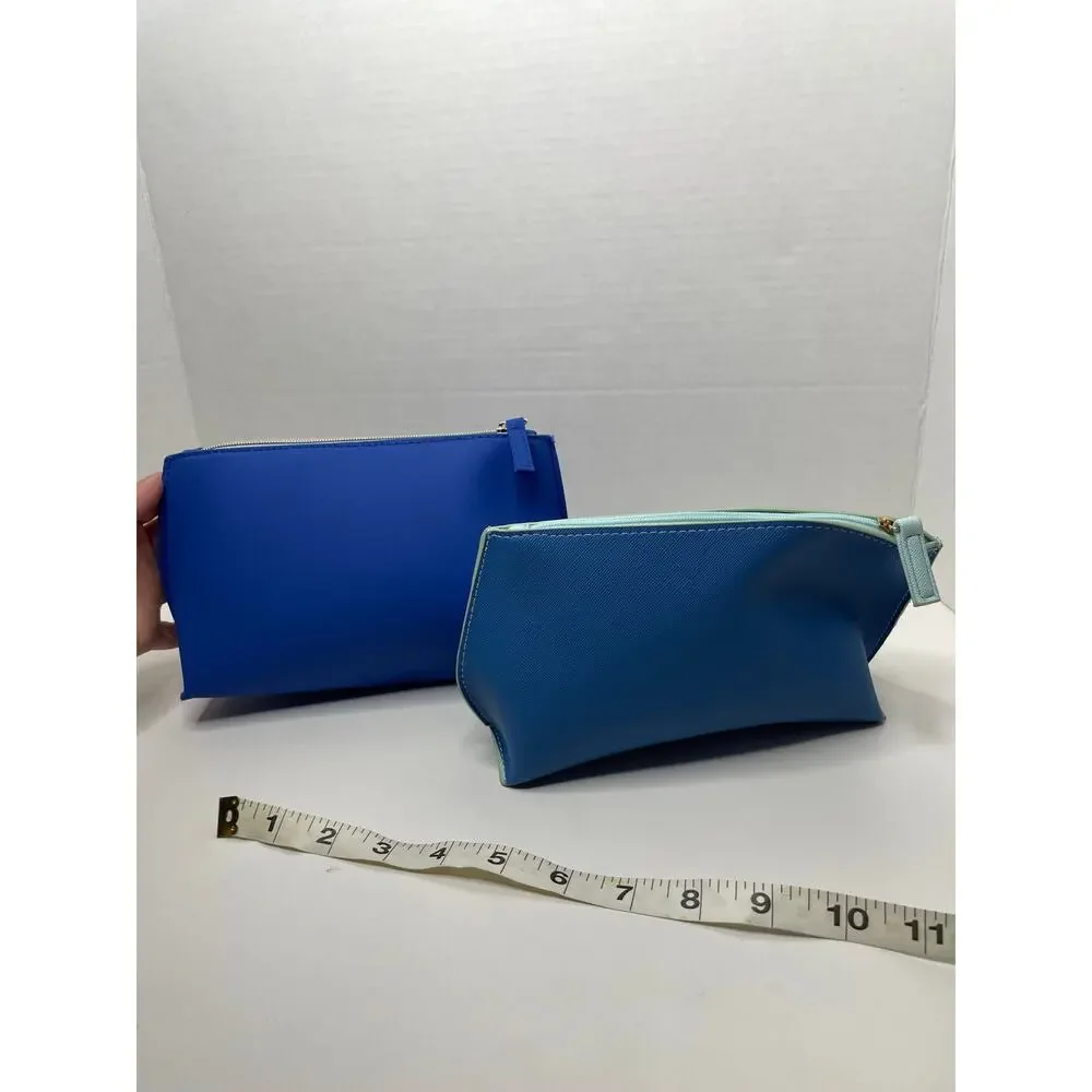 La Mer Travel Cosmetic Bag Pouch Purses (2) Blue
